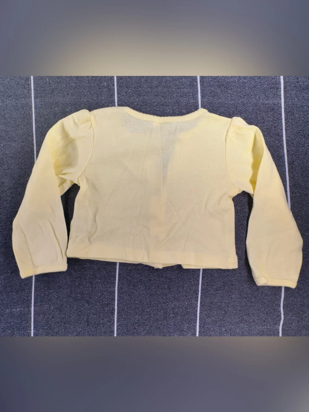 Kids—Carter's Yellow Cardigan with Blue & White Floral Dress